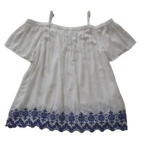 OLD NAVY Cold Shoulder Boho Peasant Blouse Size M